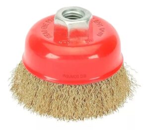 Cepillo Copa FPL Alambre Rizado Bronceado Ø75 Mm - Tuerca M14